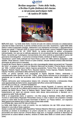 CLICCA PER INGRANDIRE - Articolo di Aise (Agenzia Internazionale Stampa Estero) del 16-02-2024